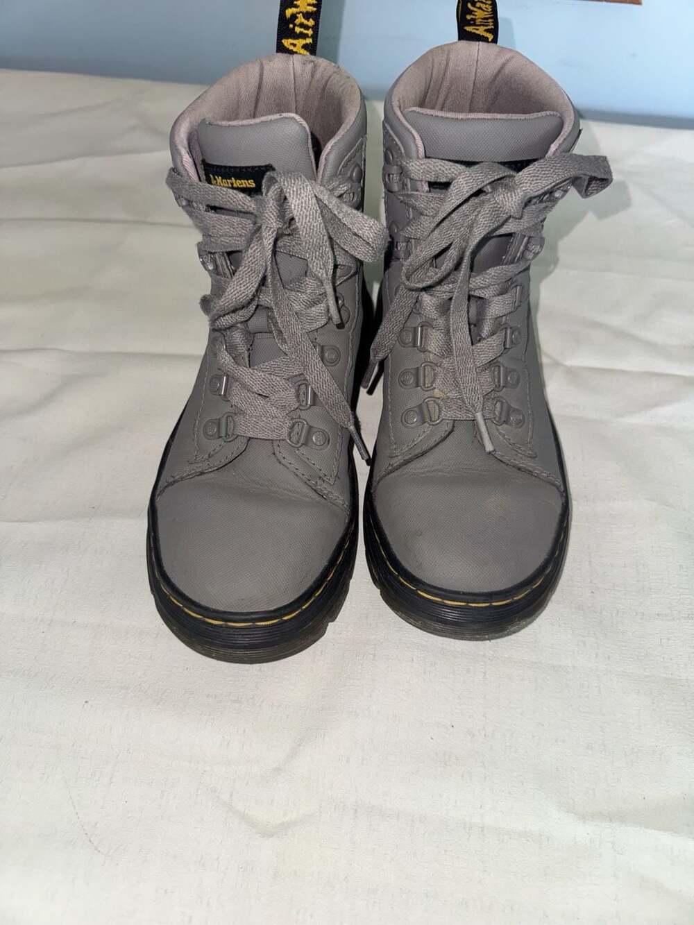 Dr. Martens Combs W Grey Nylon Utility Boots Women's US 7 / UK 5